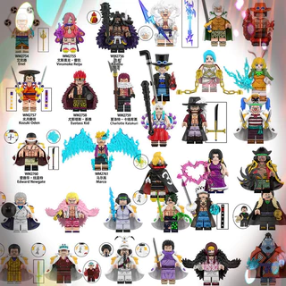 Anime Mini Personagem Série One Piece Luffy Raleigh Sanji Ás Mini Brinquedos de blocos de construção montados