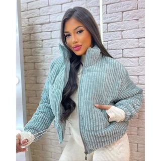 Casaco Puffer Jaqueta Grossa Forrada Inverno Moda Blogueira Gringa