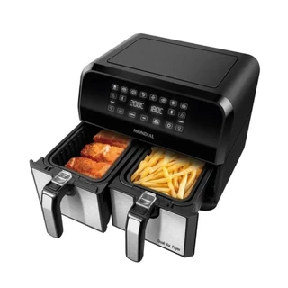 Fritadeira Dupla Air Fryer Dual AFD-01-BI 8L Mondial Preto 127V