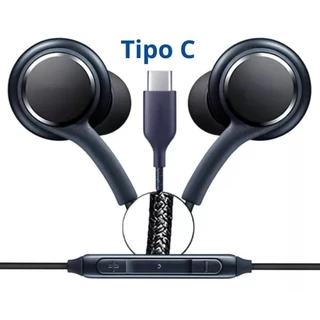 Fone De Ouvido Com Fio Tipo C e Microfone Fone Pra Samsung Android