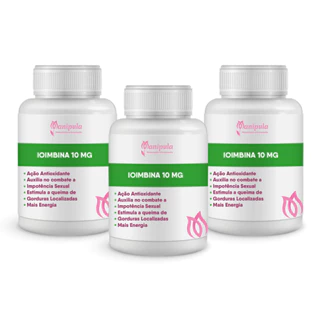 Combo de suplemento Ioimbina 10 mg com 3 pote C/60