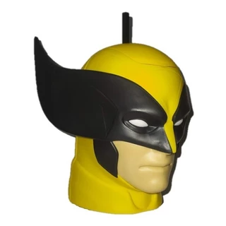 Copos Wolverine Cinemark Cabeça 3d Realista Marvel exclusivo Canudo com Tampa Filme Deadpool 3 Logan