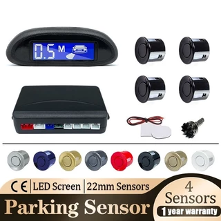 Kit Completo De Sensor De Estacionamento Reverso Com Visor Digital Sinal Sonoro 4 * 22mm Sensores Oito Cores