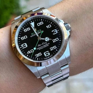2024 rolexs 100 % original Air King Relógios Masculinos Automáticos Para Homens 40mm De Diâmetro Brilho Noturno Relógio De Aço Inoxidável