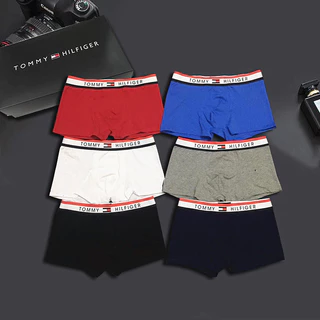 [3pcs+Box] Cuecas de Boxer de Roupa íntima masculina Cuecas de Boxer Populares Cuecas de Boxer de Algodão Puro Cuecas de Roupa íntima masculina