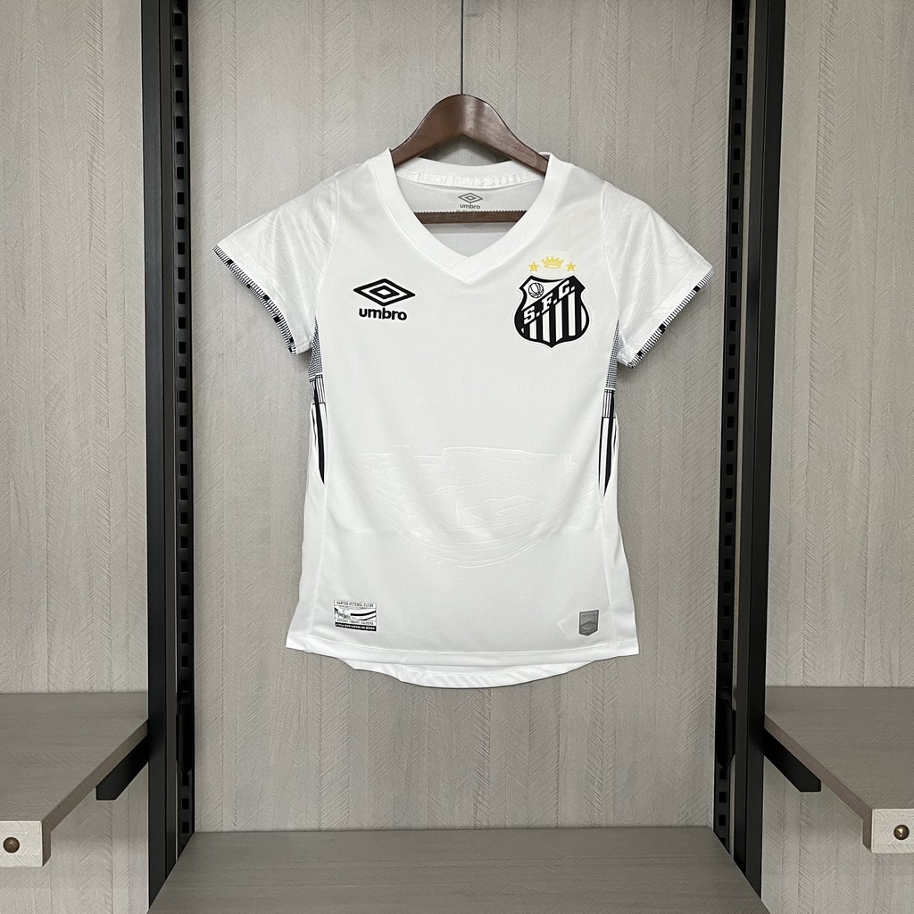 Versão Fã Feminina 2024-25 Santos Casa Esportes Futebol Camisa Tamanho S-XXL