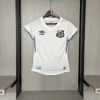 Versão Fã Feminina 2024-25 Santos Casa Esportes Futebol Camisa Tamanho S-XXL