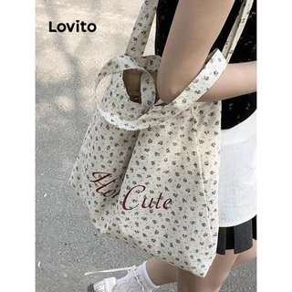 Lovito Bolsa floral casual tropical colorblock para mulheres LFA43720