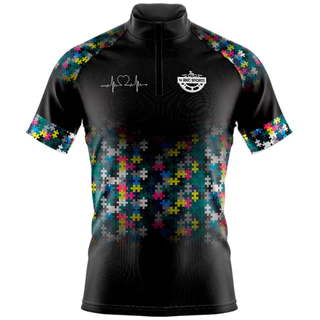 CAMISA CICLISMO MASCULINA MOUNTAIN BIKE MANGA CURTA PROTEÇÃO UV RKC SPORTS QUEBRA CABEÇA
