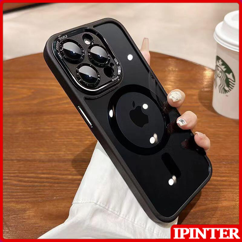 Proteção Da Lente Câmera De Luxo Estojo De Telefone Transparente Magsafe Para iPhone 15 14 13 12 11 Pro Max 14 15 Plus Pára-Choques Magnético