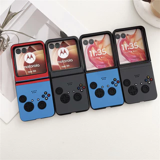 Estilo Clássico De Jogo 3D Capa Dura Para Motorola razr 50 Ultra PC Flip Case À Prova De Choque Moto Nova Traseira