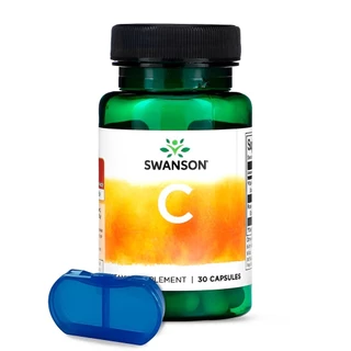 Vitamina C-1000 e Rosa Mosqueta Swanson 30Cap + Porta Cápsulas