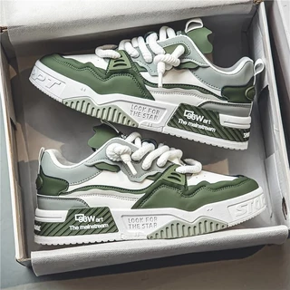 Sapatos De Skate Para Homens Da Tendência , Tênis De Laço Casual Confortáveis E Não Deslizantes Atividades Ao Ar Livre