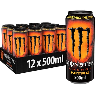 12 Energético Monster Energy Nitro Cosmic Peach Lata 500ml
