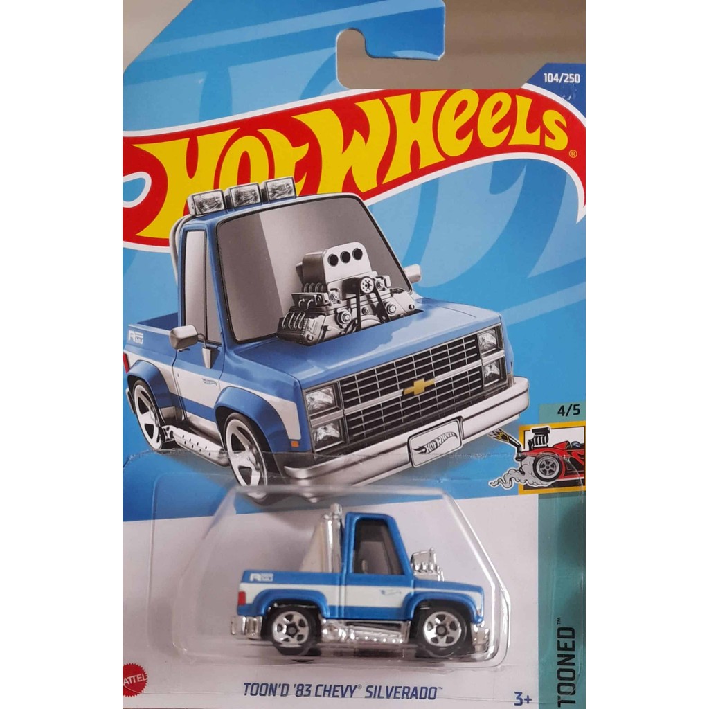 *Embalagem danificada* Hot Wheels Tooned - Toon'd '83 Chevy Silverado