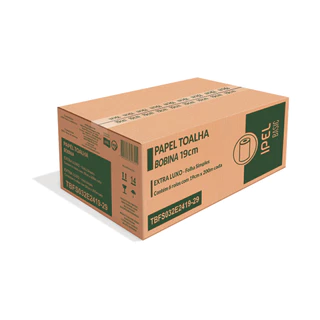 Papel Toalha Bobina Basic Folha Simples 6x19x200m Ipel em Oferta na Shopee