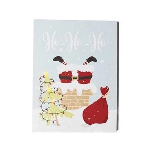 Quadro HO HO HO Noel Chaminé 4L 2AA 30x40x1,18cm Decoração de Natal em Oferta na Shopee