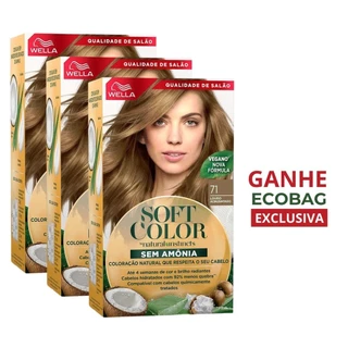 KIT TRIO Soft Color Coloração Louro Acizentado 71 + Presente