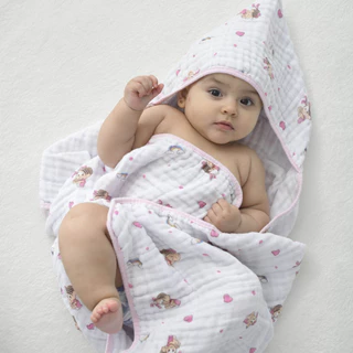 Toalha de Banho Soft 2 Camadas Fralda Turma da Mônica Baby