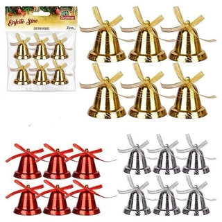 Kit 12 Sinos Enfeites Pendente Para Árvore De Natal Enfeite Natalino decorativo