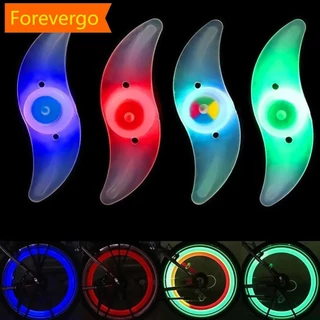 forevergo 3 Modo De Iluminação LED Luz De Raio De Roda De Bicicleta Com Bateria Advertência De Segurança Colorida À Prov