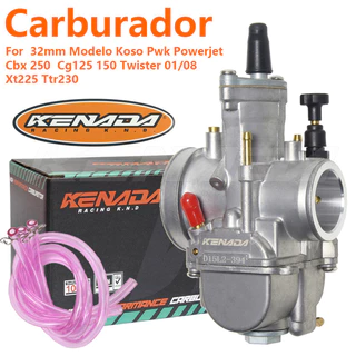 Carburador Kenada Racing 32mm Modelo Koso Pwk Powerjet Cbx 250 Cg125 150 Twister 01/08 Xt225 Ttr230 Guilhotina