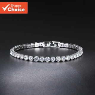 Pulseira De Tênis Para Homens E Mulheres Unissex Presente De Festa Joias De Aço Inoxidável