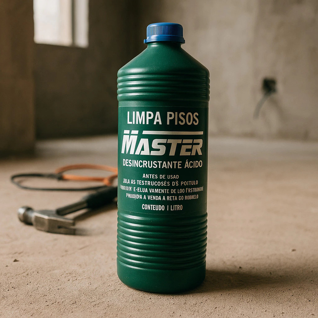 Limpa Piso Área Externa 1 Litro Master Desincrustante Acido | Shopee Brasil