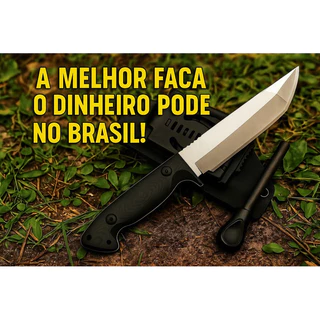 Faca Acampamento TAUE Survival Aço DC53.