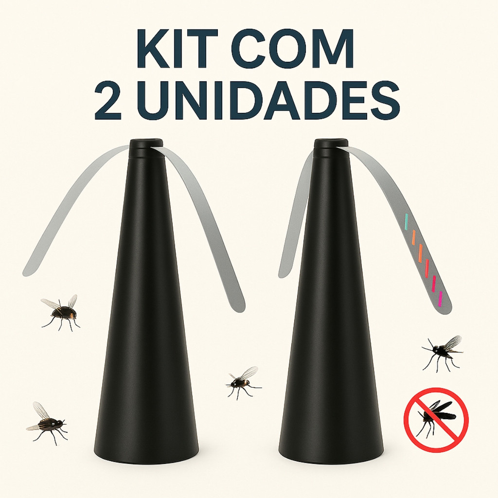Kit 2 Ventilador Espanta Mosca Repelente De Mosquito Muriçoca e ...