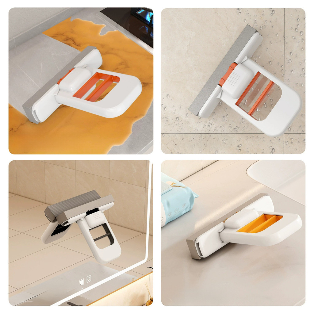Imagem do produto Mini Esfregão Portátil Dobrável , Poderoso De Limpeza Doméstica Com Esponja Para Banheiro E Cozinha 4