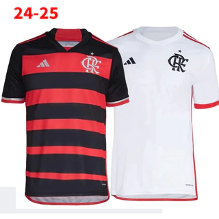Novo Estilo Jersey de Futebol 24 /25Flamengo Home /Away 1: 1 Qualidade + Todos os Patrocinadores Publicidade
