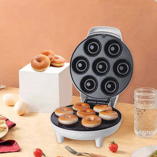 WQ-J605 Mini Maquina De Donuts Café Da Manhã Capacidade Para 7 Mini Rosquinha Elétrica 110V Portátil