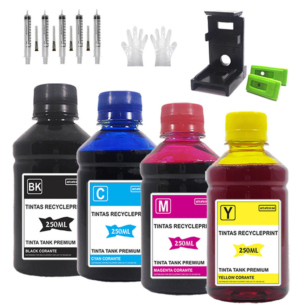 Tinta Compatível Com Recarga Cartucho HP 667 Impressora 2874 2774 2778 ...