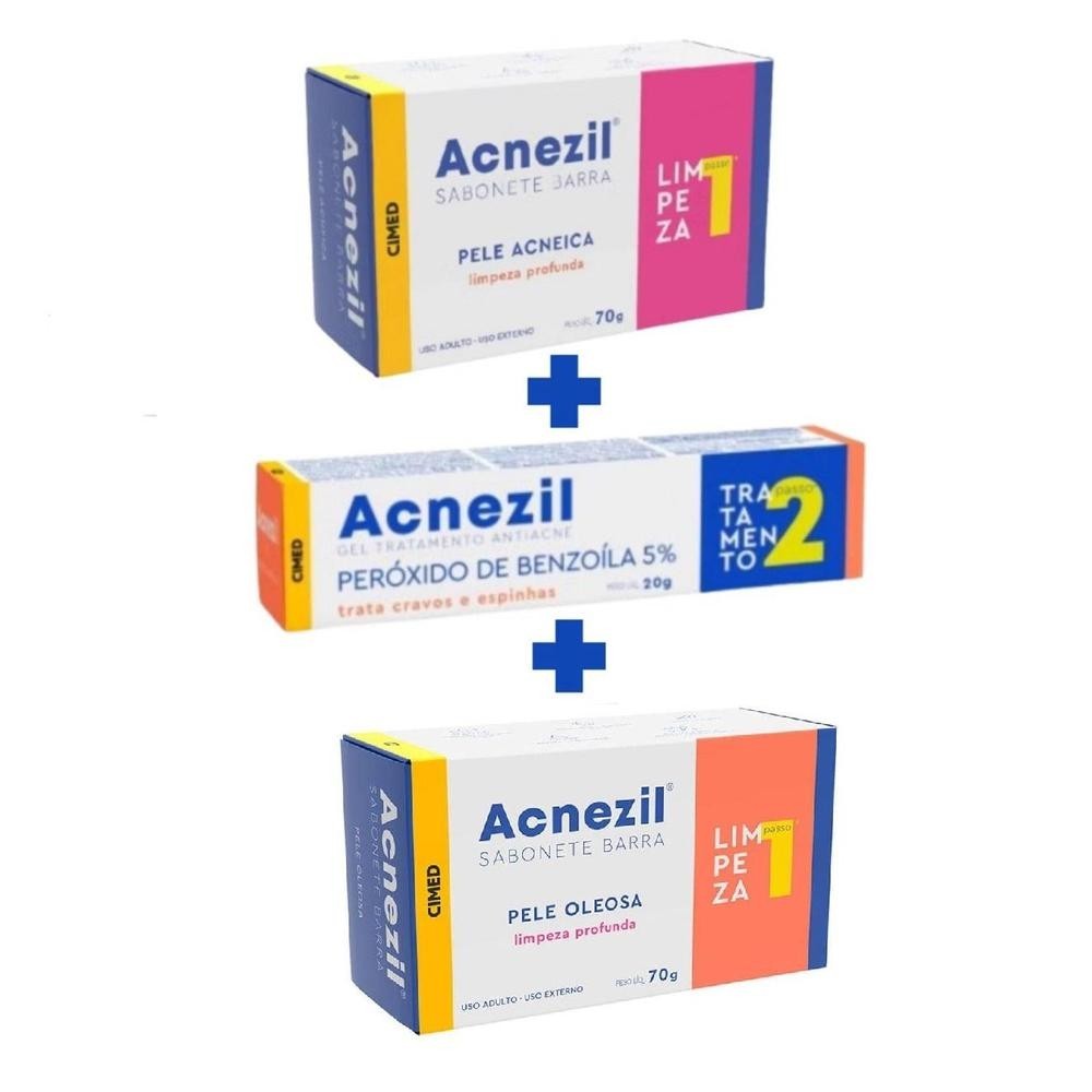 Kit Acnezil Tratamento contra Cravos e Espinhas: Sab em Barra (todos ...