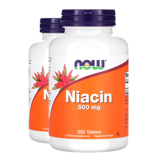 Kit 2x Niacina 500mg (Vitamina B-3) Now Foods 250 Tablets Importado/Made in Usa