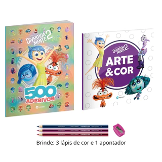 Kit Livro de Atividades para Colorir e com 500 Adesivos Divertidamente 2 Culturama