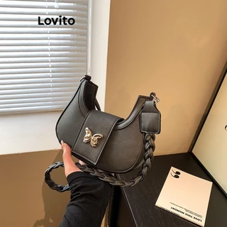 Lovito Bolsa de ombro pequena borboleta casual para mulheres LFA43020