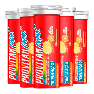 Kit 5x Provitan Max 10 Promel Vit. C, D e Zinco 10 Comp.