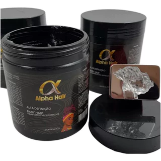 Gel Pasta Modeladora ALPHA HAIR 1kg ou 500g Para Acabamentos e Penteados Excelente Fixação