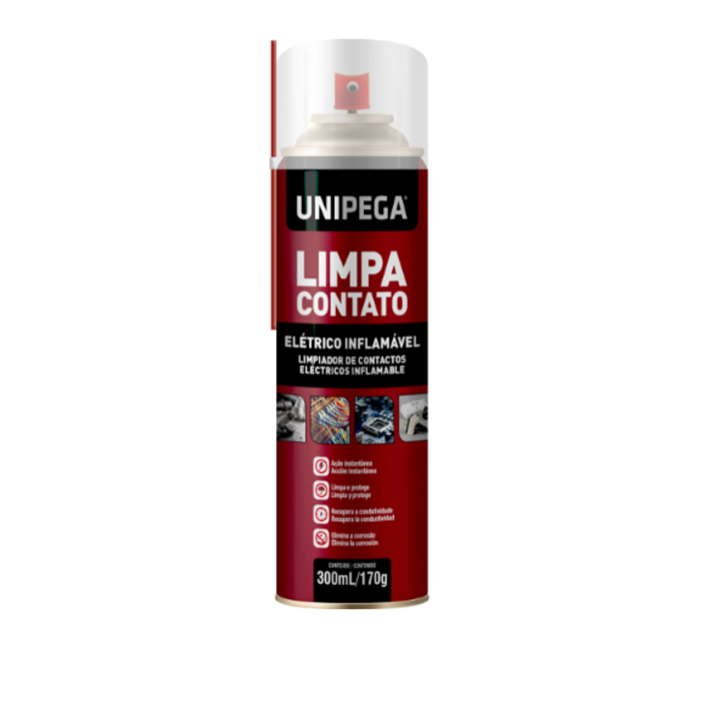 SPRAY LIMPA CONTATO INFLAMAVEL E 0,300ML UNIPEGA | Shopee Brasil