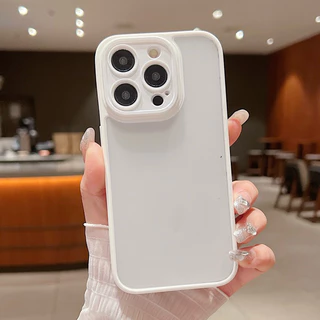 [D] Capa Capinha IPhone Capa Fosca Resistente com Borda de Silicone e Proteção Envolvente para Lente de iPhone 11 12 13 14 15 Pro Max Plus
