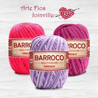 Barroco Multicolor 200g Círculo Fio 6 em Oferta na Shopee
