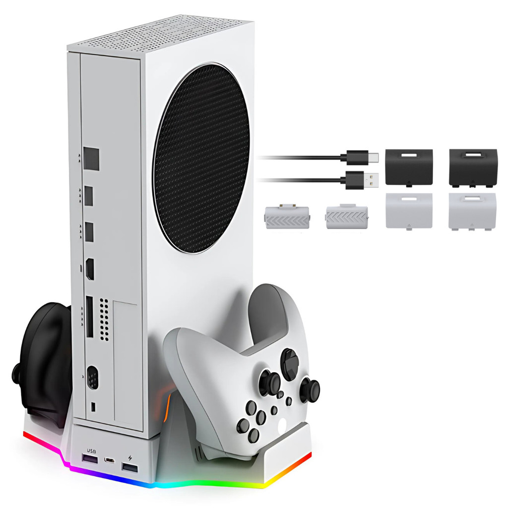 Base Xbox Series Cooler RGB Carrega Controle Bateria 800mah | Shopee Brasil