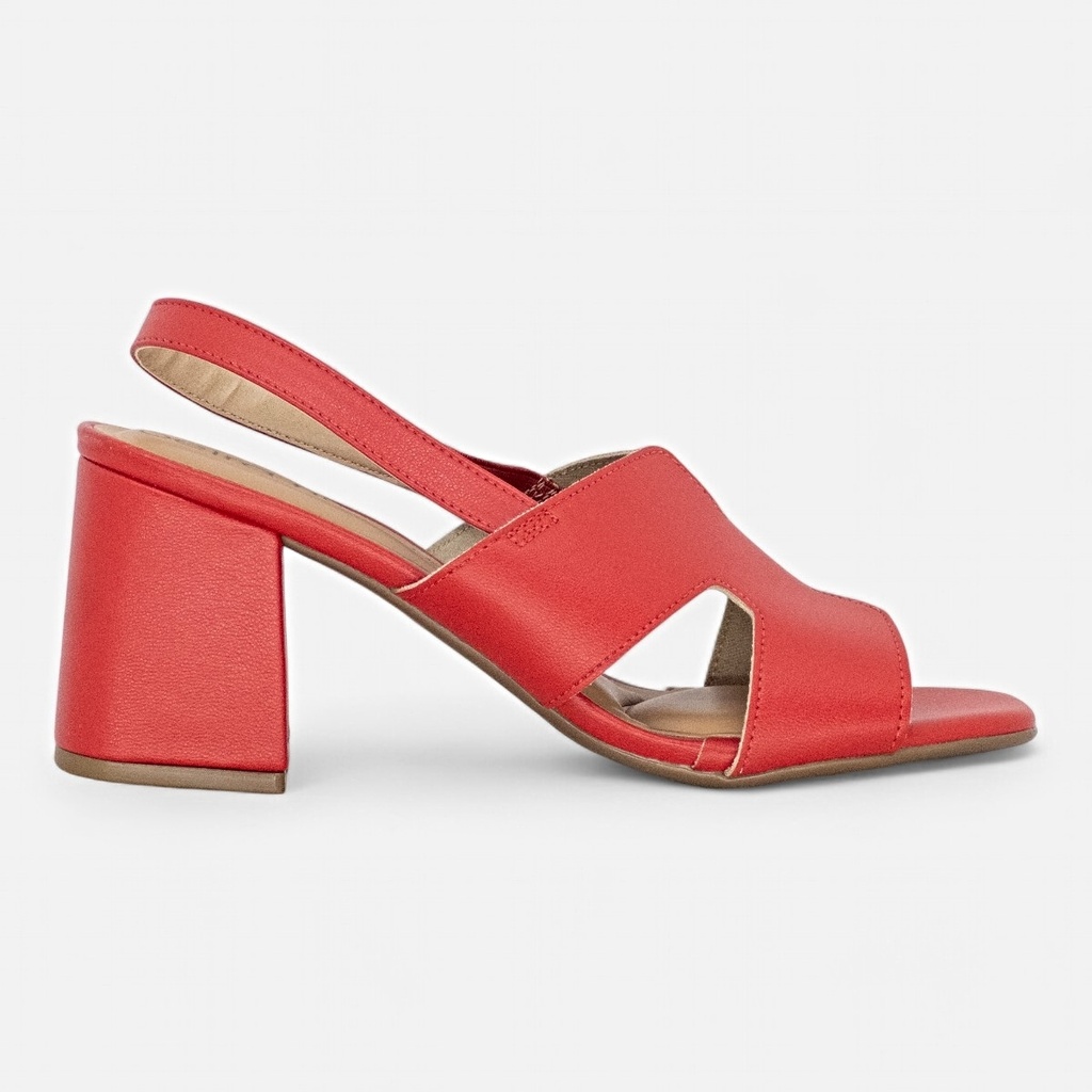 Sandalia Beira Rio Conforto Salto Grosso Feminina Slingback