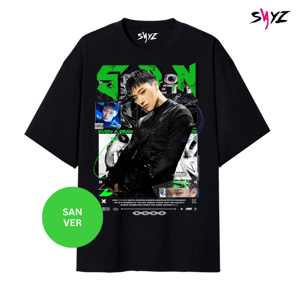 Camisa Camiseta Vintage Choi San Serie Ateez Atiny T-shirt Tecido