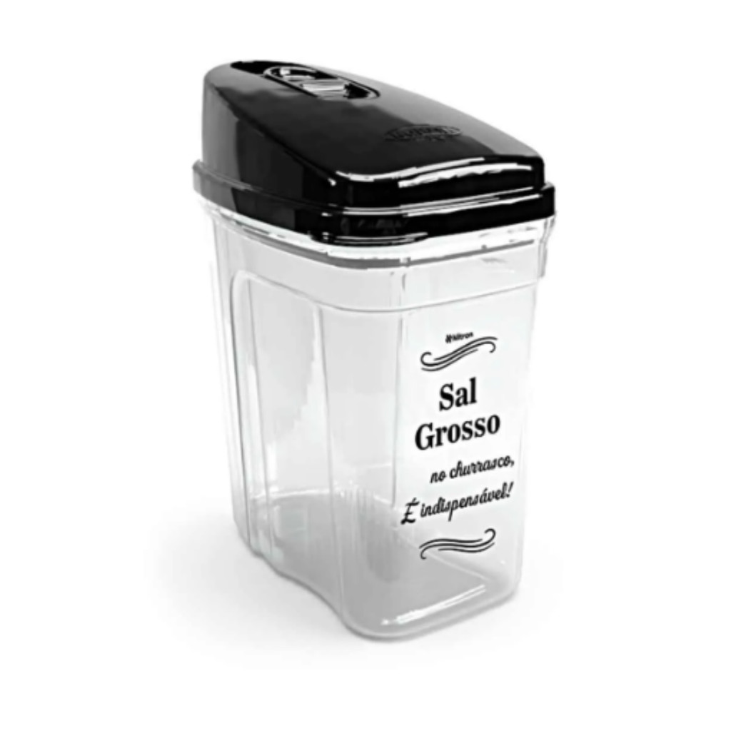 Saleiro para Sal Grosso com Tampa 836ml - Nitron | Shopee Brasil