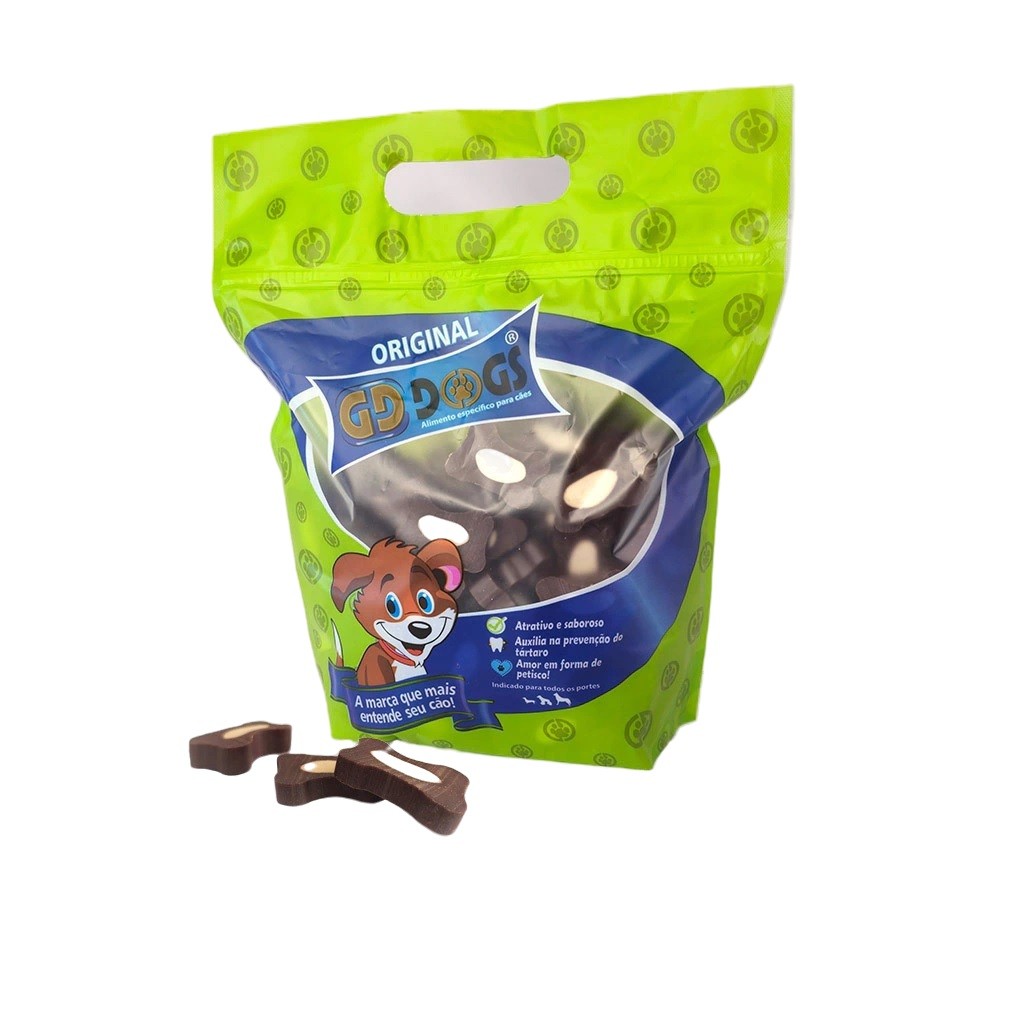 Bisco Osso Recheado Flex - GD DOGS - Sabor Chocolate - 1 Kg | Shopee Brasil