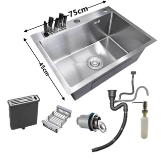 Cuba Gourmet Pia Inox Quadrada Cozinha Luxo 75*45cm Acessórios