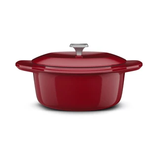 Panela de Ferro Fundido Esmaltado Caçarola Electrolux Expert 24cm Vermelha em Oferta na Shopee